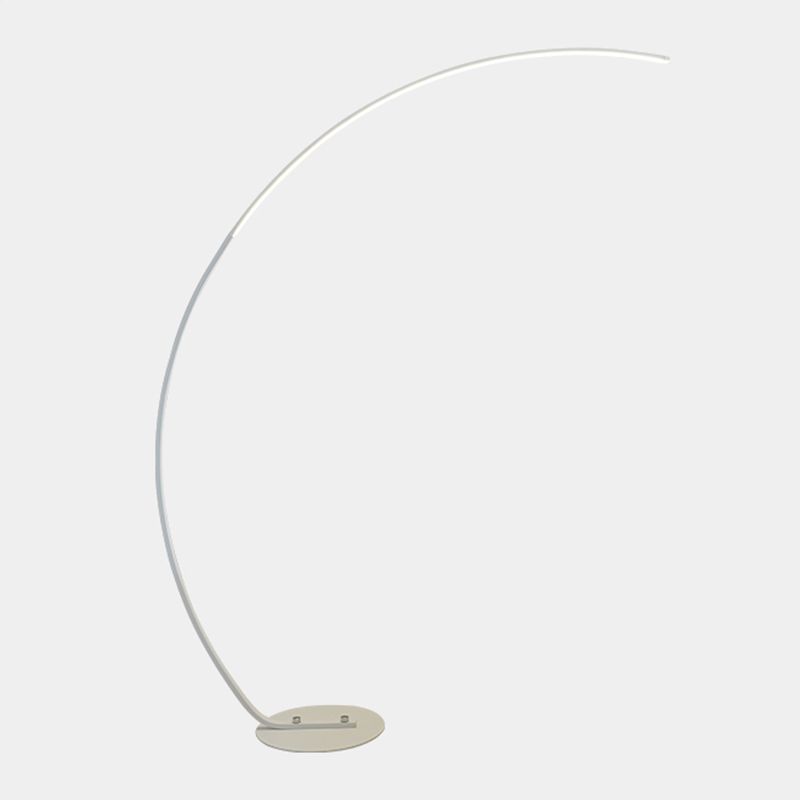 Curved Floor Light Fixtures Modern Style Metal 1 Light Floor Light