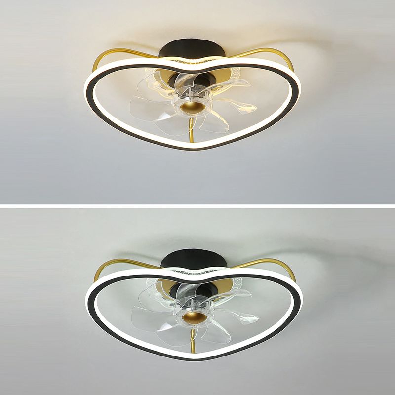 Black/Golden Fan with Light Modern 7-Blade Ceiling Fan for Home