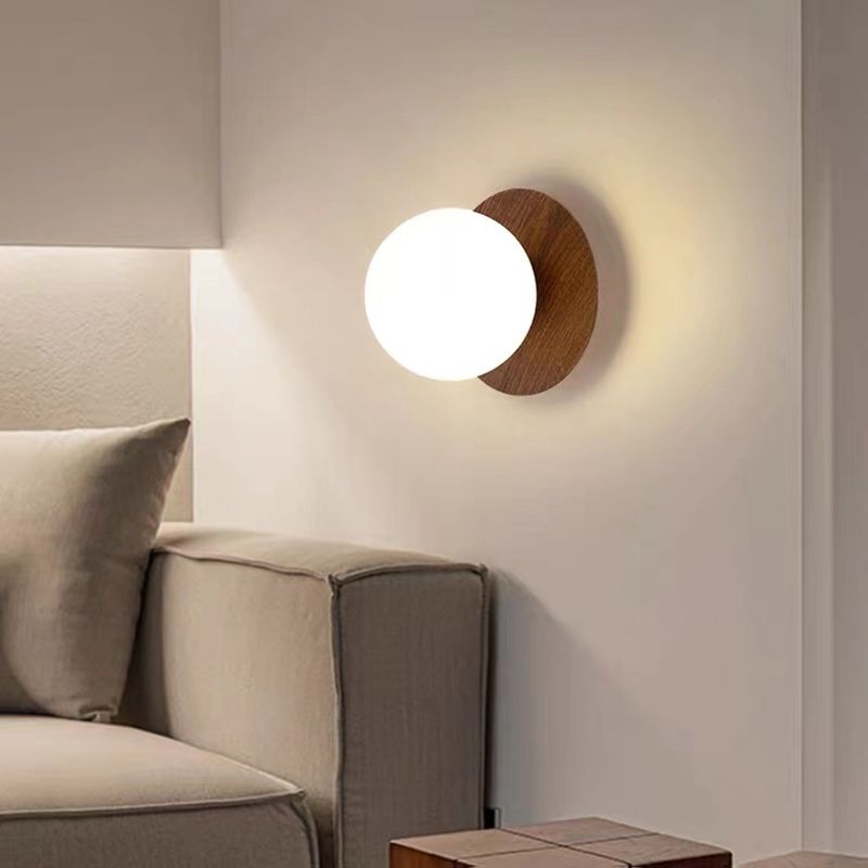 Nordic Wooden Wall Light Fixture Simple Wall Light Sconce for Bedroom