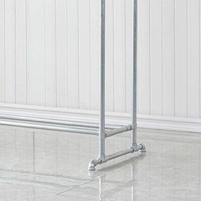 Modern Hall Stand Metal Framed with 3 Hanging Rails and Storage Shelving Entryway Kit