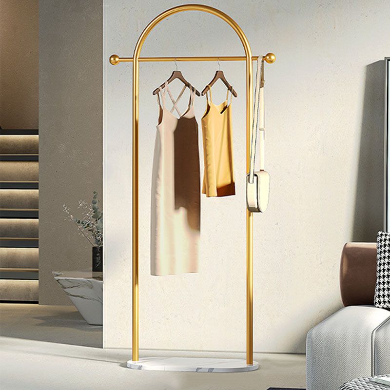 Basic Metal Coat Hanger Marble Bottom Hooks Coat Rack for Living Room