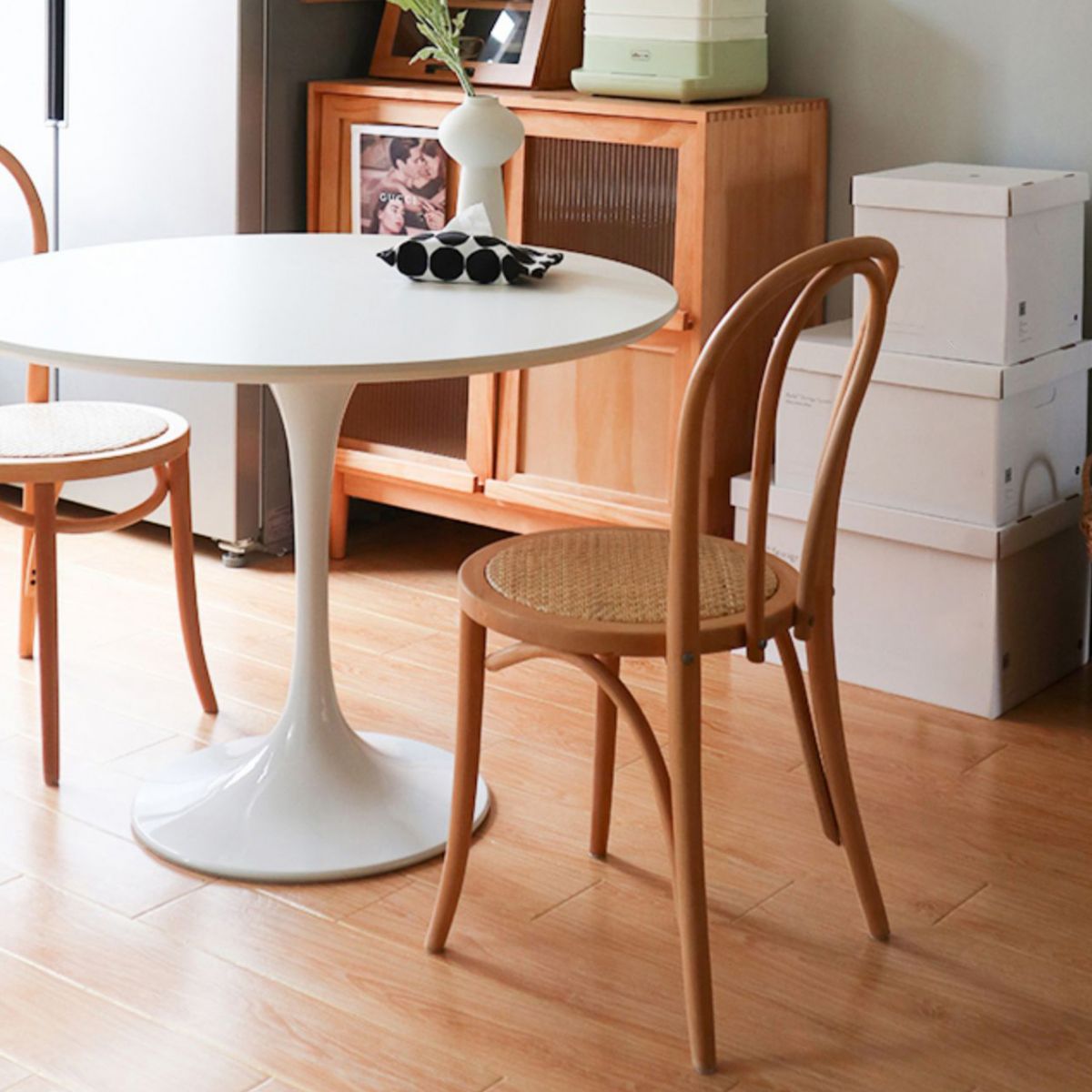 Chaise de salle à manger du côté de style contemporain Beech Wood Windsor