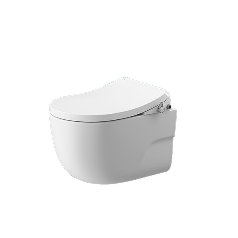 Contemporary Elongated Ceramic Warm Air Dryer Smart Bidet in White