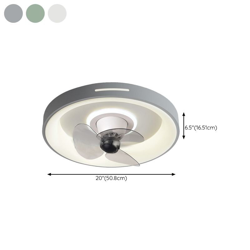 Modern Simple Ceiling Fan Lamp Circle Shape Ceiling Fan Light for Bedroom