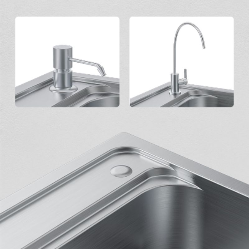 Modern Style Kitchen Sink Undermount Corrosion Resistant Kitchen Double Sink