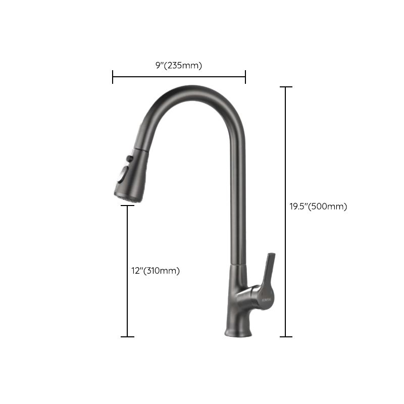 Modern 1-Handle Faucets Stainless Steel with Water Dispenser Pull down Faucets