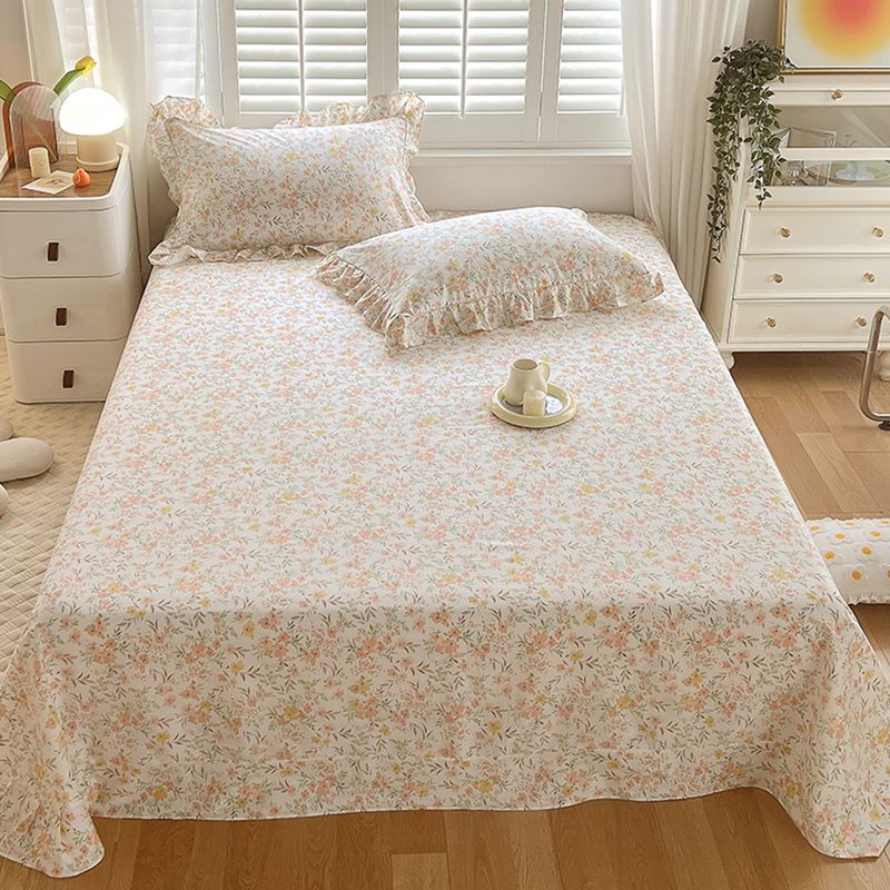 Floral Printed Bed Sheet Set Modern Elegant Sheet for Bedroom