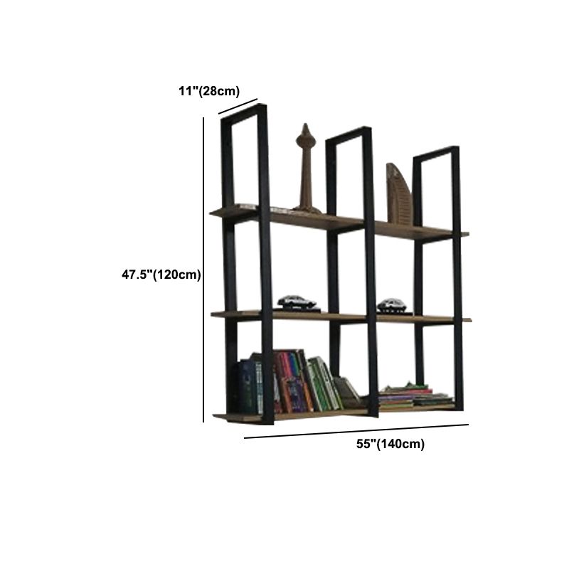 Industrial Style Wood Floating Bookshelf Wall Mounted Bookcase