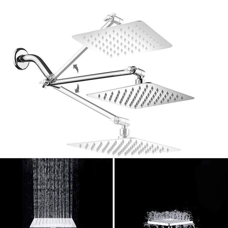 Contemporary Double Handle Shower Head High Arch Shower Head Combo in Chrome