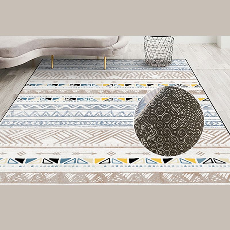 Traditional Tribal Pattern Area Rug Olden Americana Polyester Carpet Friendly Washable Indoor Carpet for Home Decor