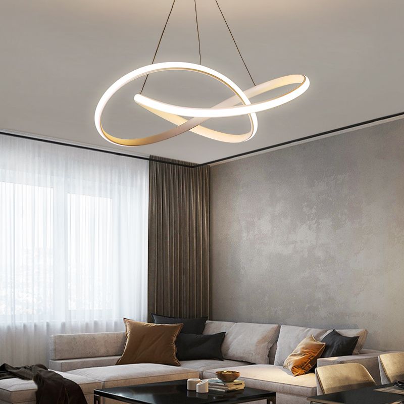 Modern Spiral Shape Chandelier Light Metal 1 Light Chandelier Lighting Fixture