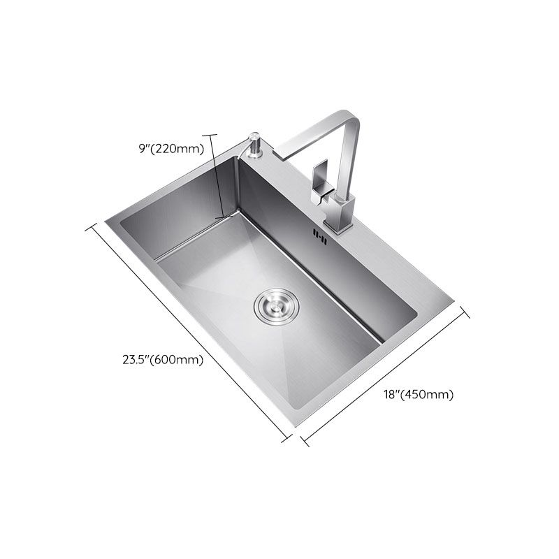 Classic Kitchen Sink Stainless Steel Friction Resistant Kitchen Sink with Drain Assembly