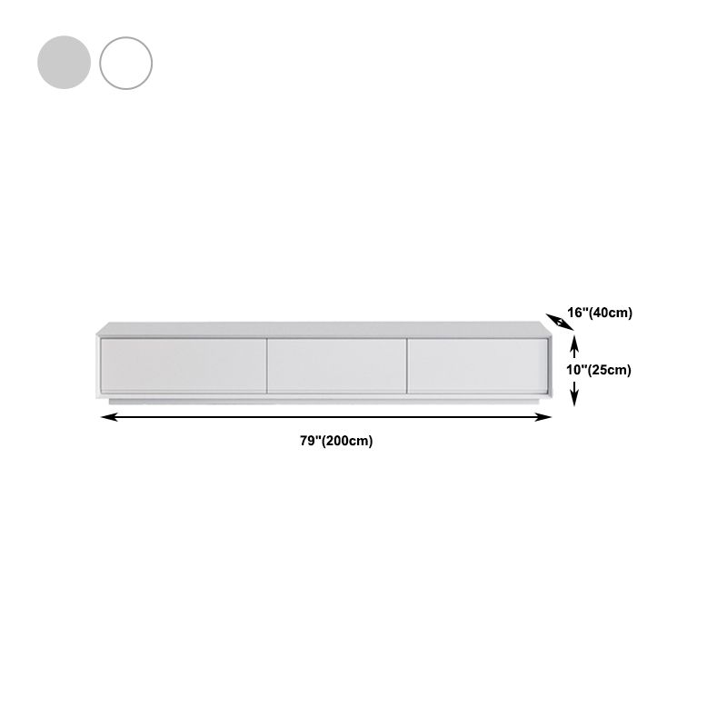 Wood / Marble White TV Stand Modernism TV Stand With Drawers