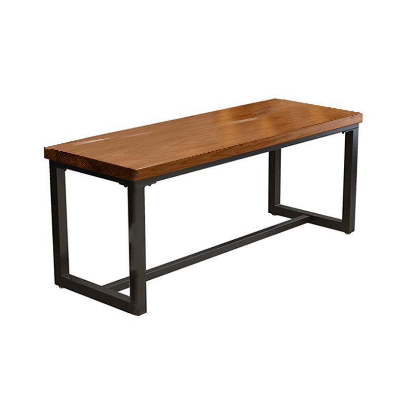 Industrial Rectangular Writing Desk Solid Wood Office Desk with Trestle Base