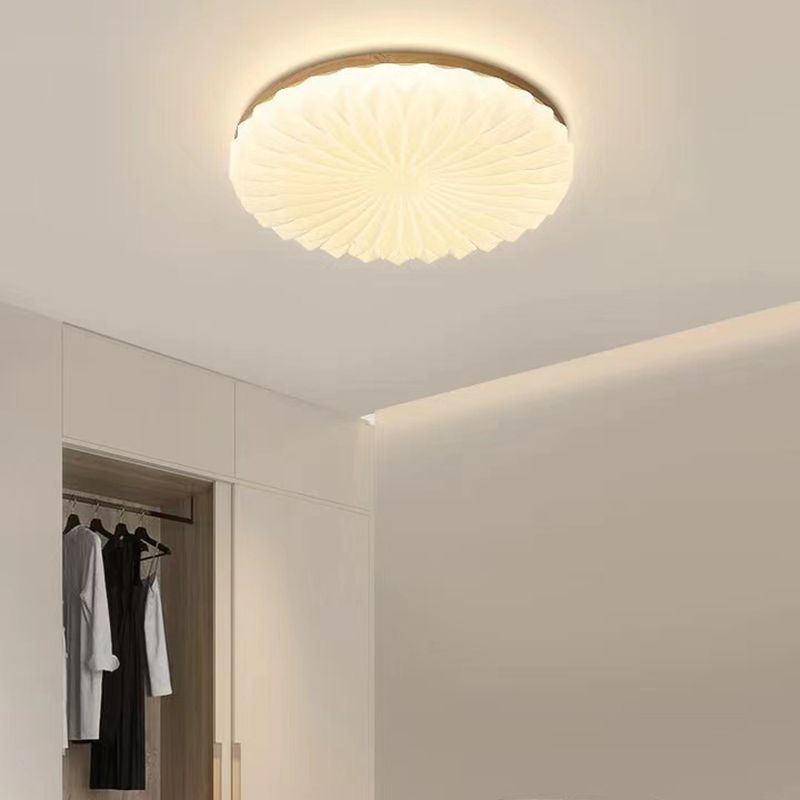 Wood Crystal Flush Mount Lighting Contemporary Flush Mount Fixture