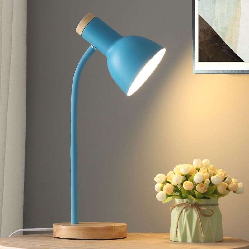 Modern Style Bell Shape Table Lamp Metal 1-Light Nightstand Lamp