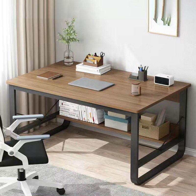 Rectangular Industrial Office Desk 60" Wide Home Wooden Writing Desk