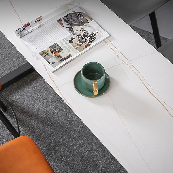 Gray White and Black Modern Style Bar Table in Marble and Metal Milk Tea Shop Bar Table