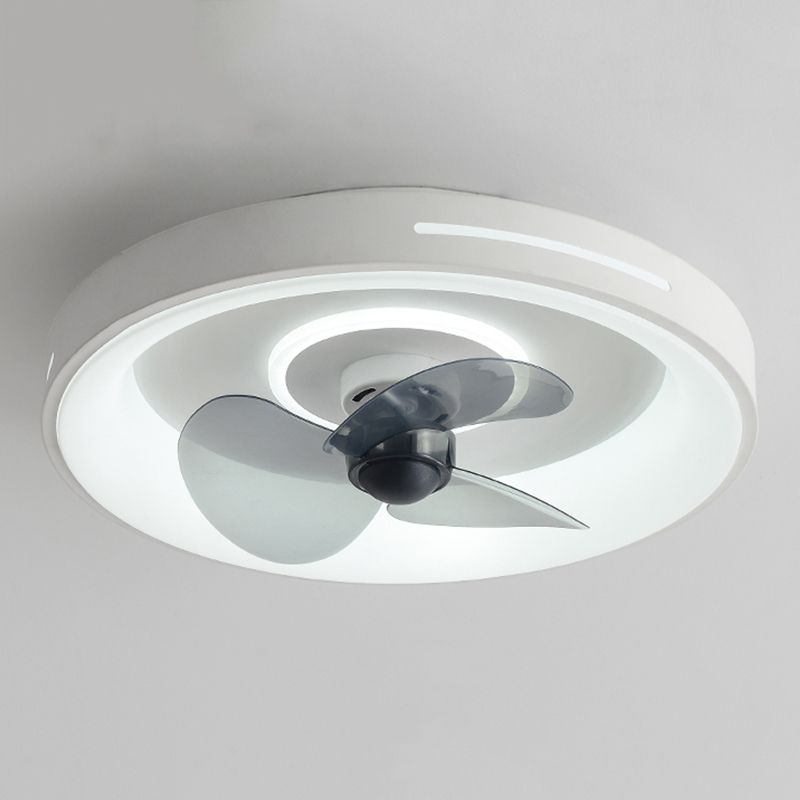 Nordic Style Ceiling Fan Lamp Geometry Shape Acrylic Shade Ceiling Fan Light for Bedroom