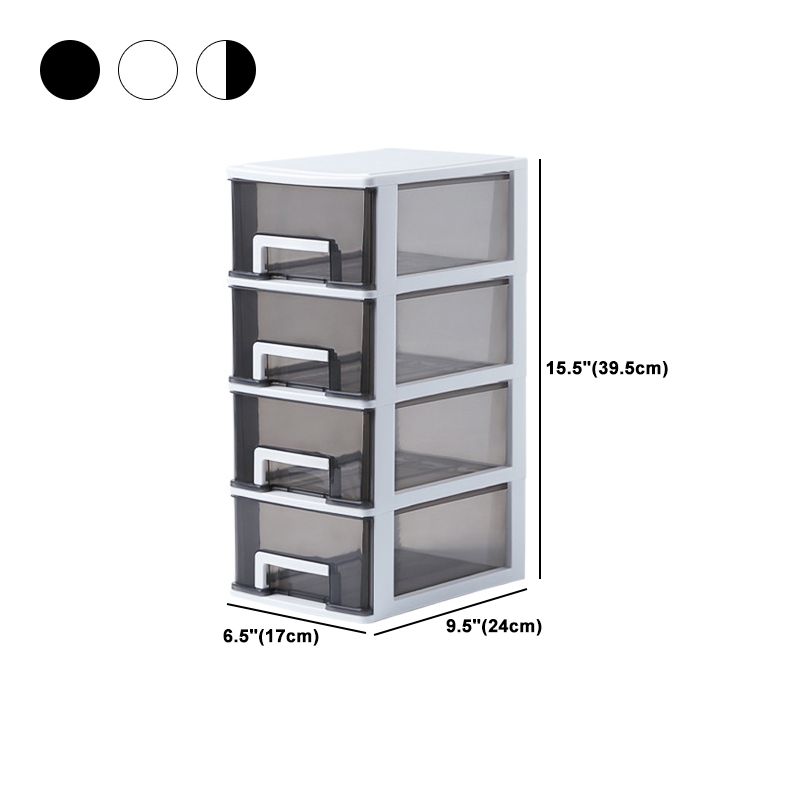 Modern Plastic Cabinet with Drawers File Cabinet for Home Office