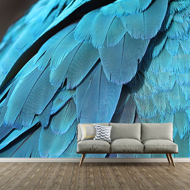 Photography Wallpaper for Ceiling Environmental Photography Stain Resistant Feather Mural