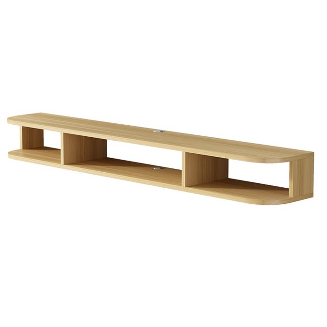 Modern Wood TV Stand Wall-mounted TV Console with 4 Shelving Space