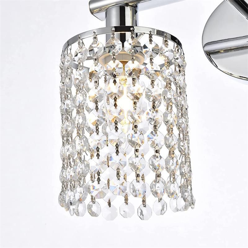 2 / 3 / 4 - Light Crystal Bath Sconce in Clear Traditional Bathroom Vanity Lighting