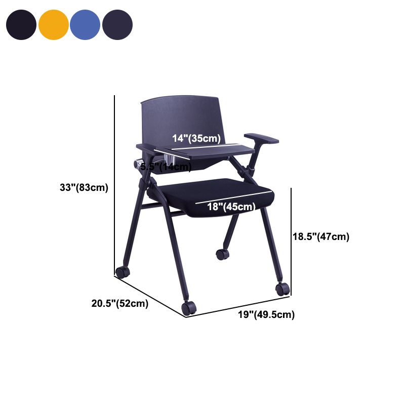 Modern Style Conference Chair with Mid Back Ergonomic Office Chair with Metal Frame