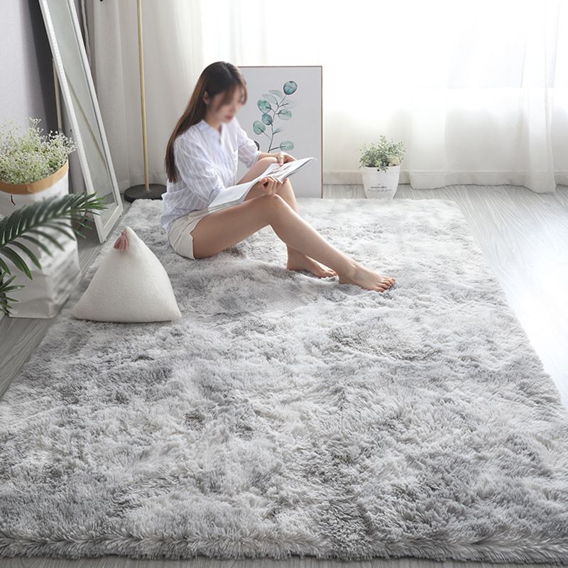 Simplicity Plain Shag Carpet Polyester Indoor Rug Non-Slip Backing Area Rug for Home Decoration