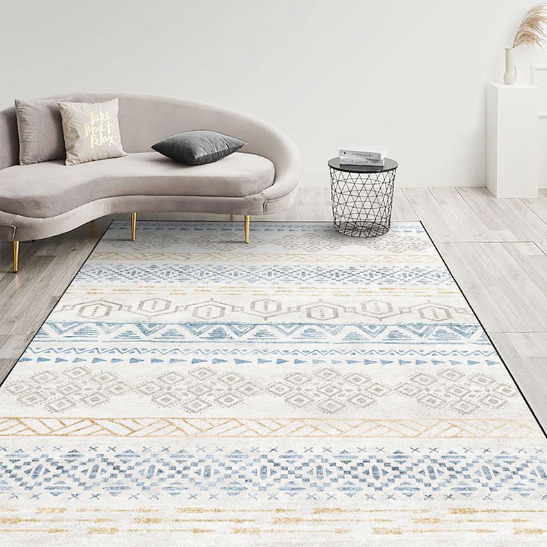 Veelkleurige boho indoor tapijten polyester tribale symbolen vloerkleurige resistent binnenvleed voor de woonkamer