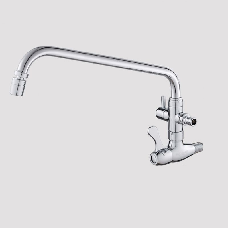 Modern Faucets 2-Handle and 1-Hole Copper Wall Mounted Pot Filler Faucet