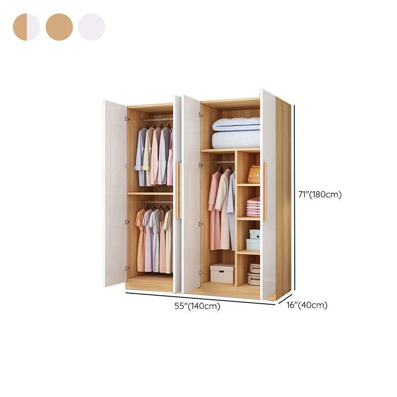 Contemporary Style Wardrobe Armoire Wood Wardrobe Cabinet With Door