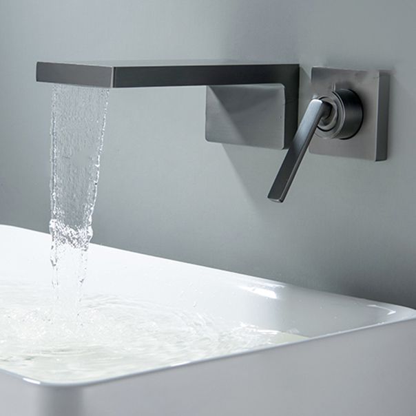 Modern Bathroom Faucet Solid Color Wall Mounted Bath Faucet Trim