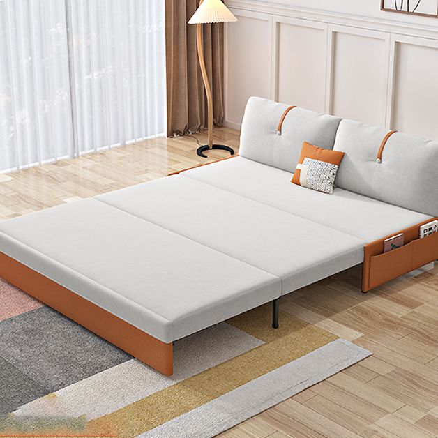 Modern and Contemporary Metal Fabric No Theme Upholstered Storage Bed