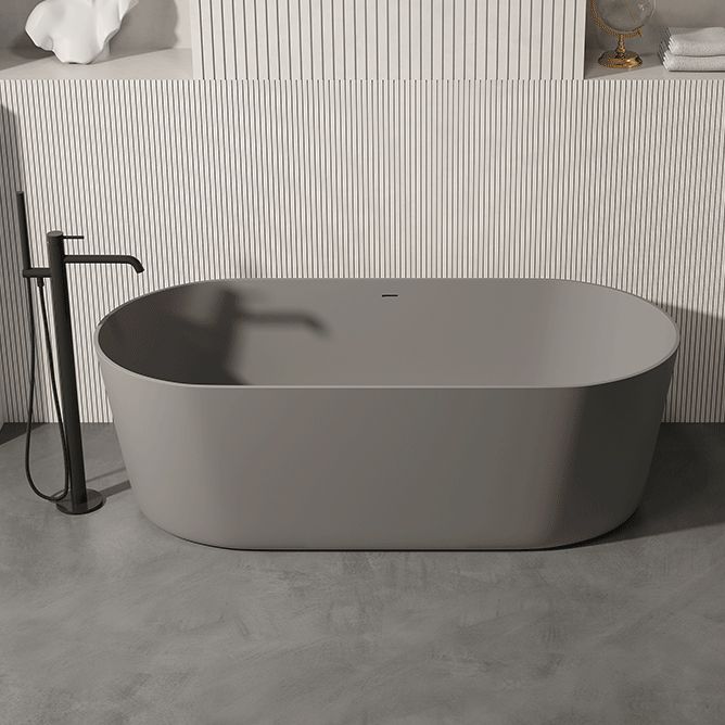 Oval Antique Finish Soaking Bathtub Back to Wall Modern Bath Tub