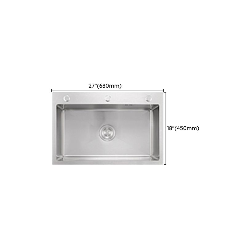 Modern Kitchen Sink Stainless Rectangular Kitchen Sink with Pull-out Faucet