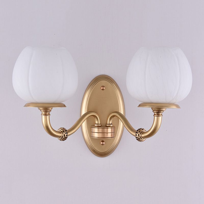 Flower Shape Wall Mount Light Fixture Modern Wall Mounted Lighting in Gold Fixture