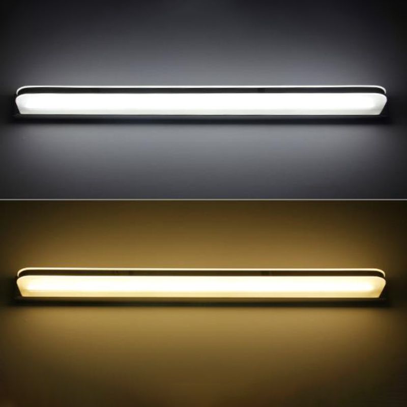 Ultra-Thin Vanity Wall Lights Modern Minimalist Style Stainless Steel Single Vanity Lamp