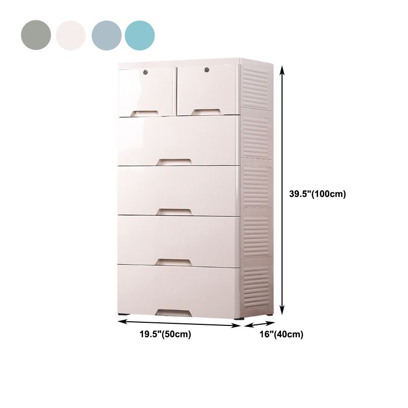 Contemporary Chest Plastic Chest Drawers with Drawers and Lock for Bedroom