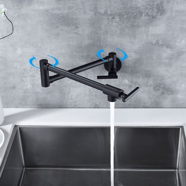 Modern Metal One Hold Wall Mounted Pot Filler Low Profile Filler