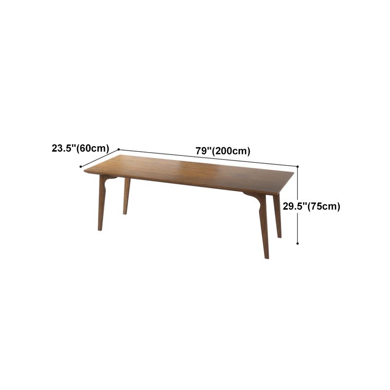 Modern Style Rectangular Office Desk Solid Wood Desk with Parsons Base