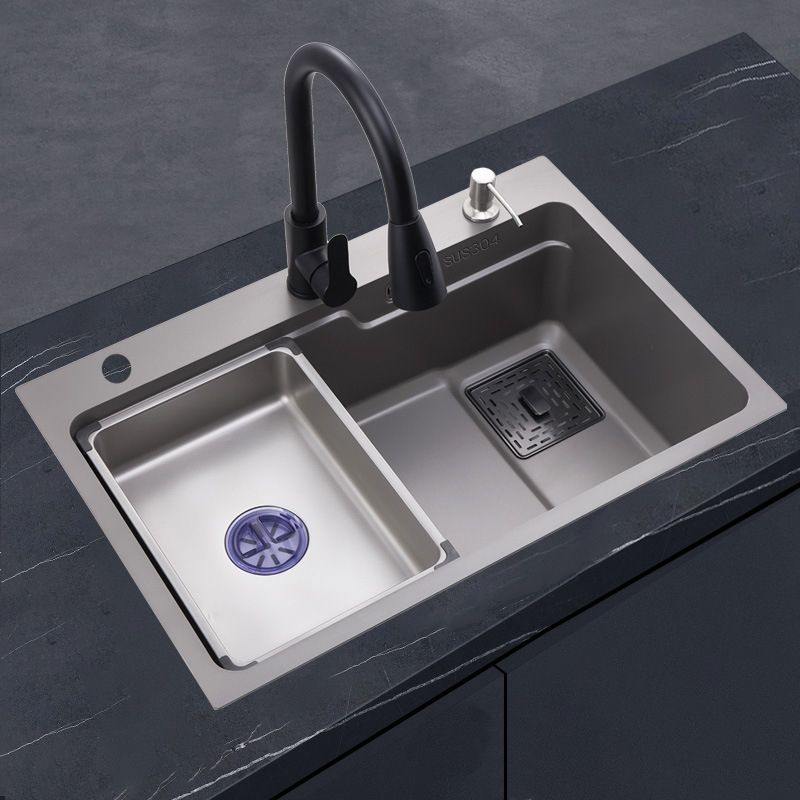 Drop-In Kitchen Sink Stainless Steel Kitchen Sink with Faucet Included