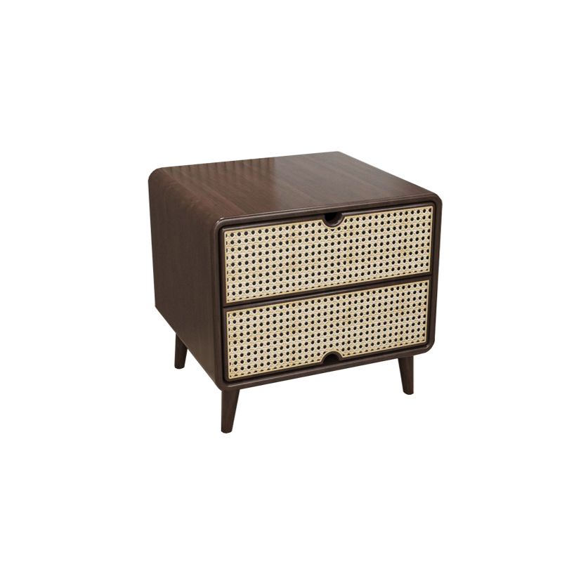 Wicker & Rattan Bed Nightstand Contemporary Night Table for Bedroom