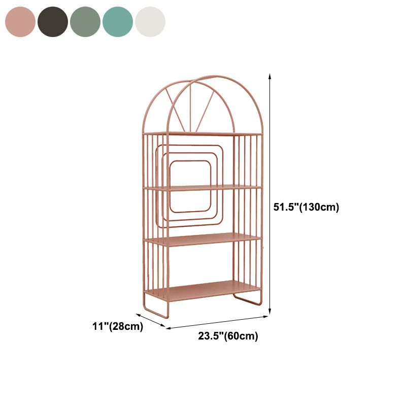 Metal Contemporary Style Bookcase Closed Back Bookshelf for Home Office