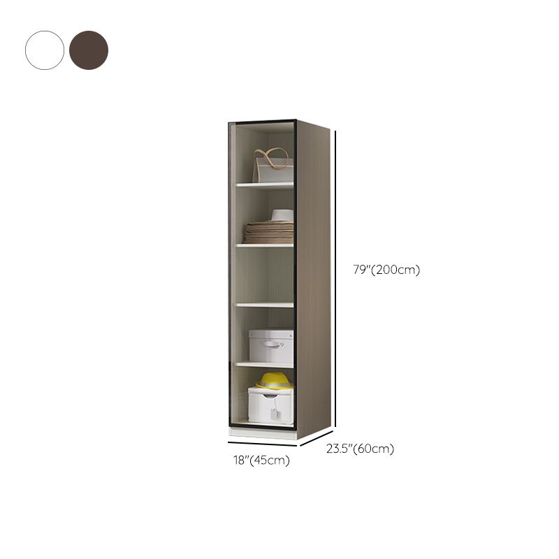 Hinged Storage Cabinet with Shelves Modern Wardrobe Closet for Home