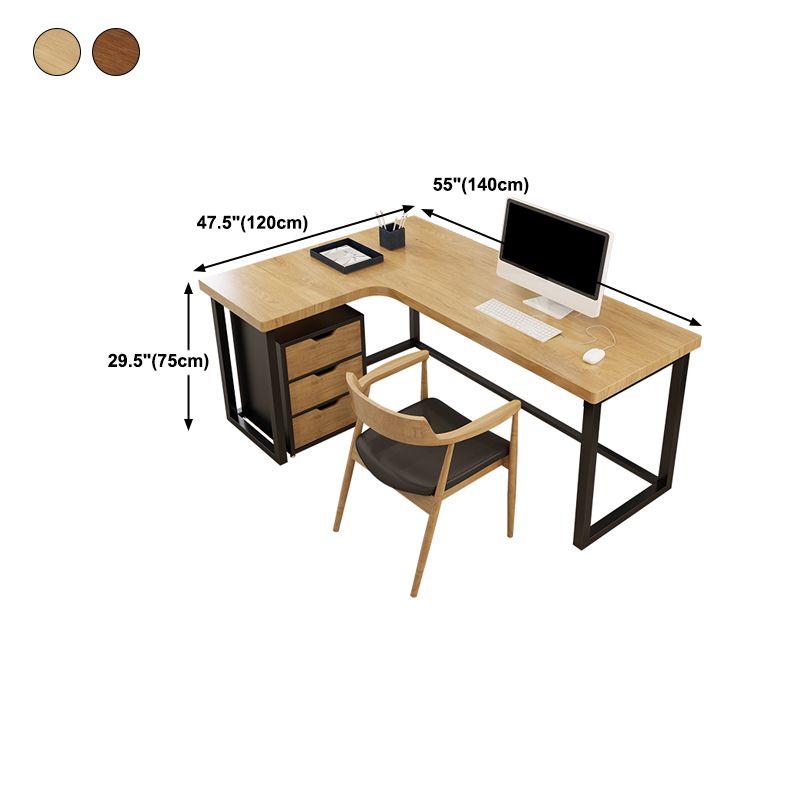 L-Shape Home Study Desk 29.6-inch High Office Desk for Living Room and Bedroom
