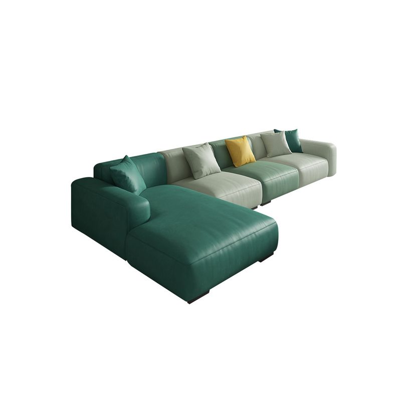 Contemporary Loose Back Sofa & Chaise 125.98*66.93*23.62 Recessed Arm Sofa