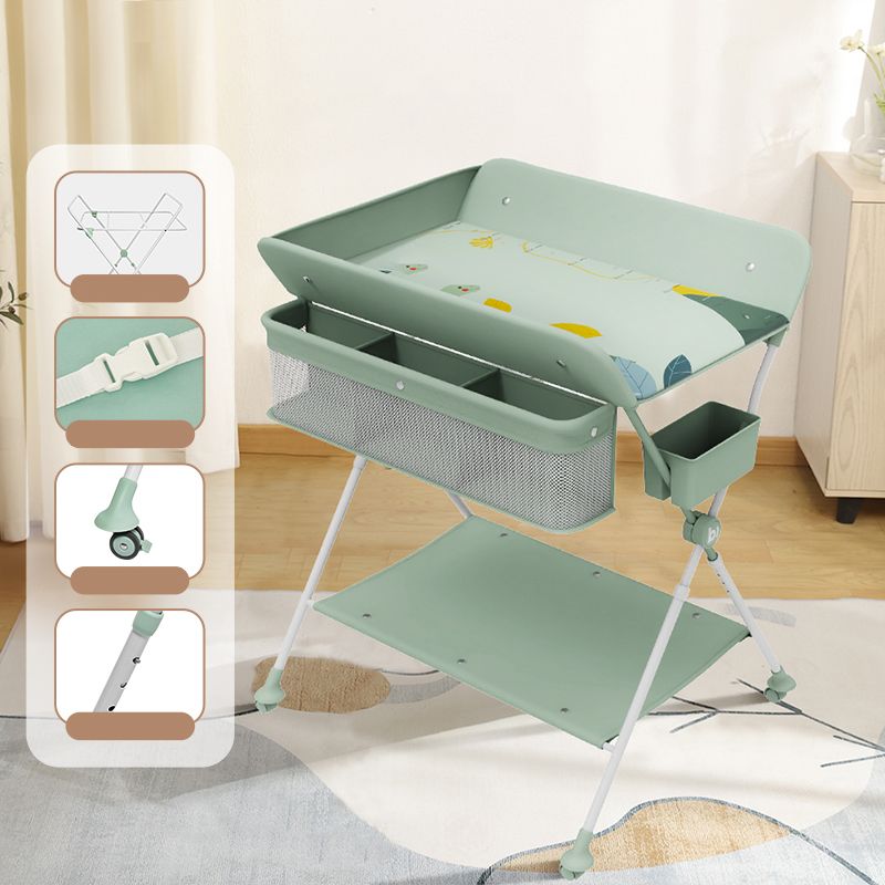 Safety Rails Baby Changing Table for Home, Portable Changing Table with Flat Top