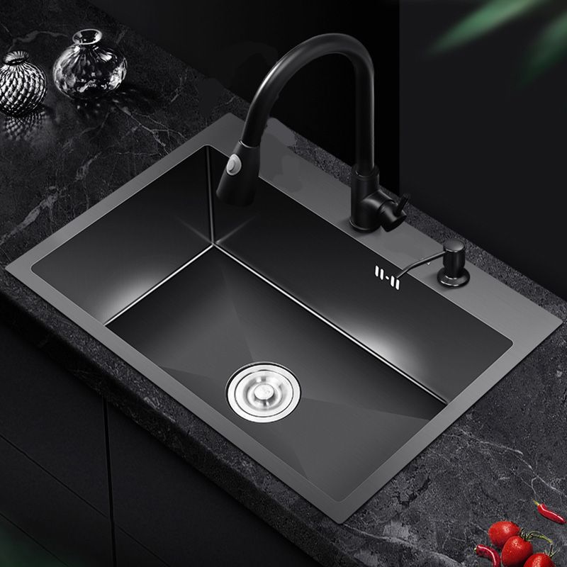 Modern Style Kitchen Sink Stainless Steel Colorfast Drop-In Kitchen Sink