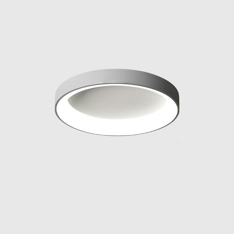 Modern Simplicity LED Ceiling Light Acrylic Circular Flush Mount in Gray